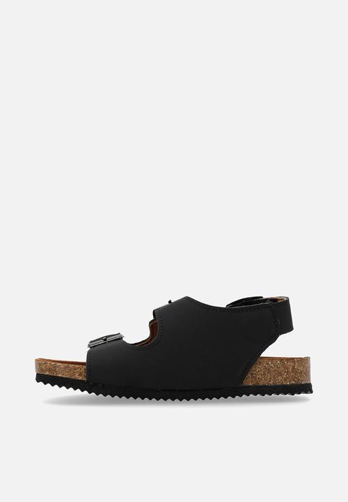 Pop Candy - Twin buckle strap sandals - black 
