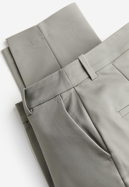 H&M - Cigarette trousers - light khaki green