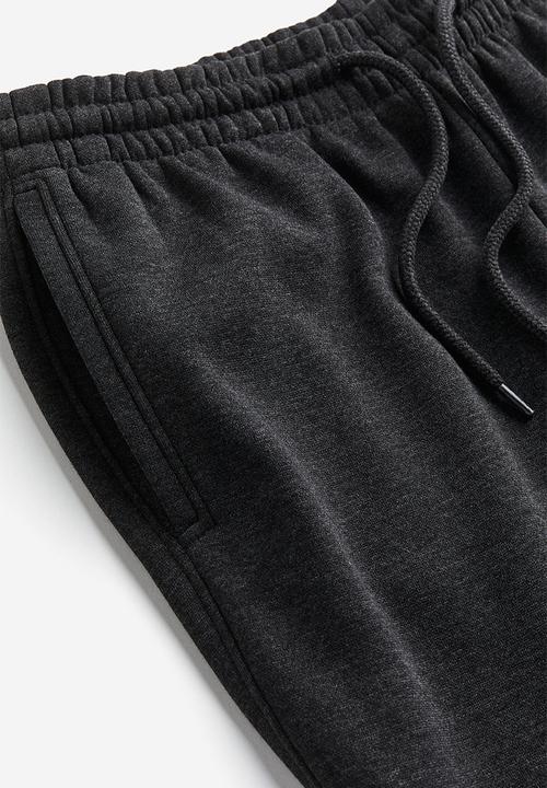 H&M - High-waisted joggers - dark grey marl