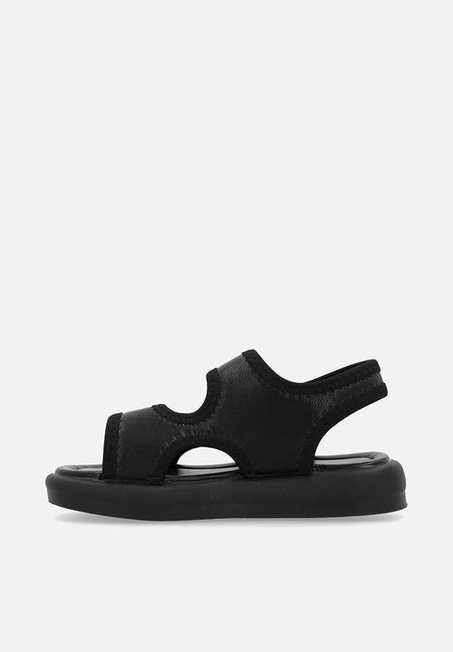 Pop Candy - Twin velcro starp sandals - black