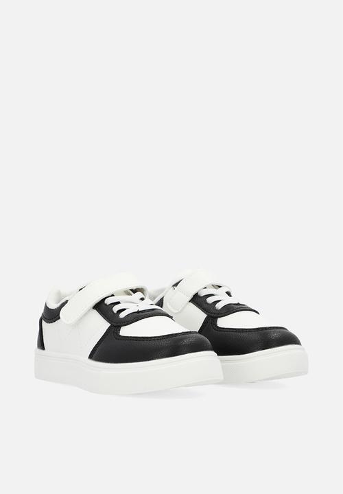 Pop Candy - Velcro/lace up sneakers - black & white