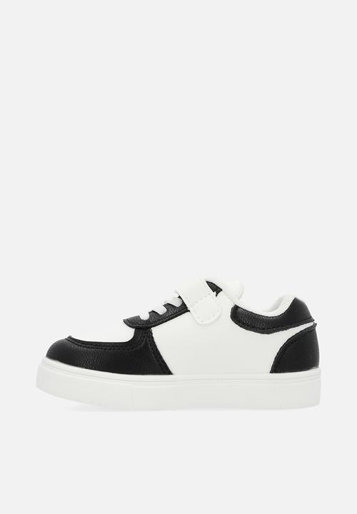 Pop Candy - Velcro/lace up sneakers - black & white
