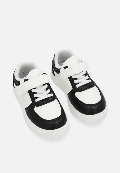 Pop Candy - Velcro/lace up sneakers - black & white