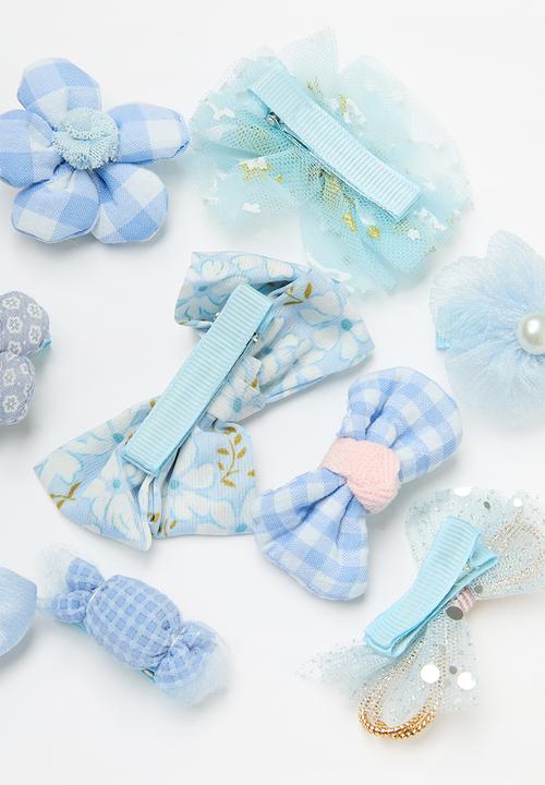 Pop Candy - Bowknot hair clips set - blue
