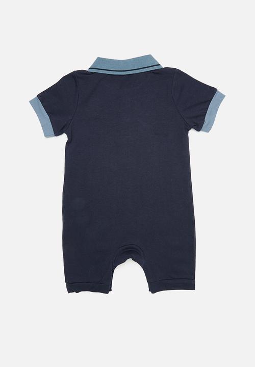 Pop Candy - Collared romper - dark blue