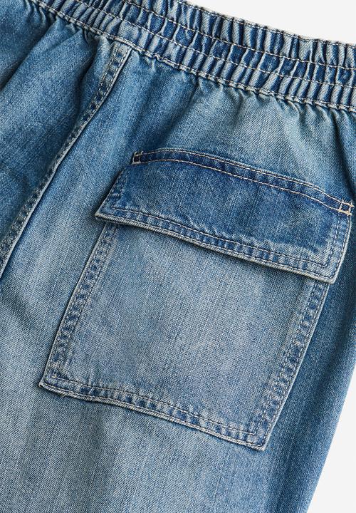 H&M - Denim parachute trousers - denim blue