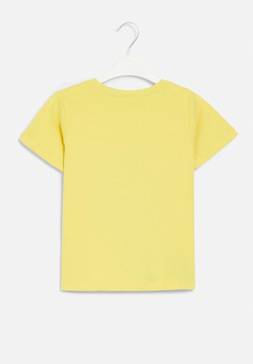 Pop Candy - Printed giraffe tee - yellow