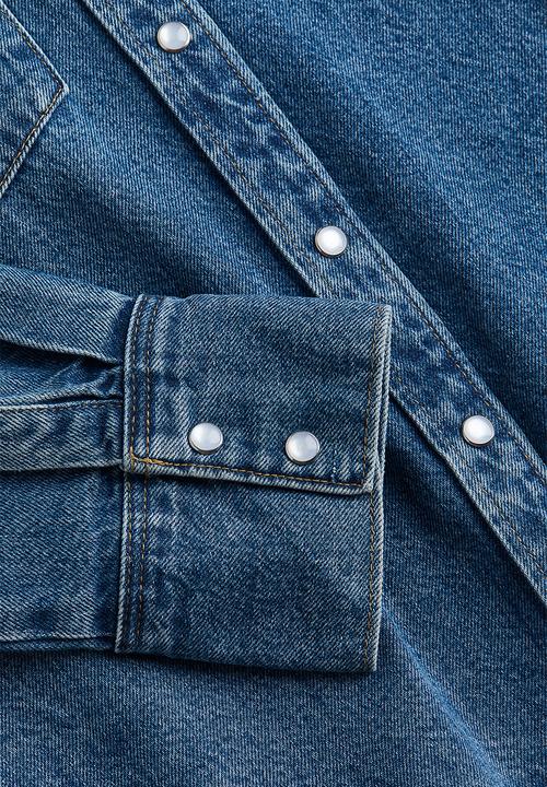 H&M - Denim shirt - denim blue