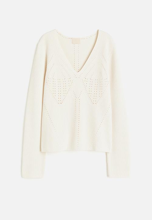 H&M - Pointelle-knit jumper - cream