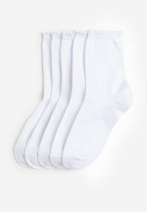 H&M - 5 pack socks - white
