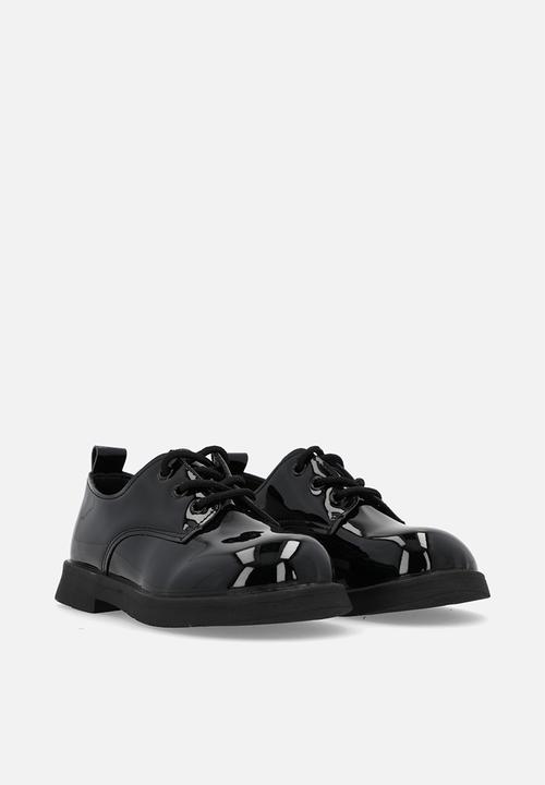 Pop Candy - Patent lace up shoes-black