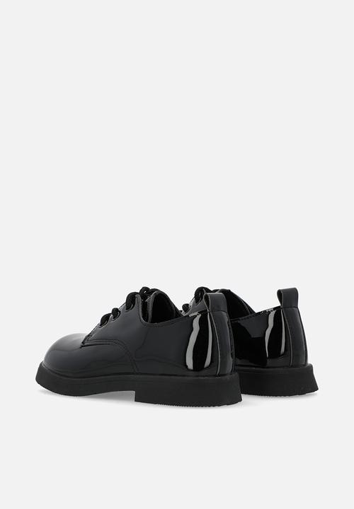 Pop Candy - Patent lace up shoes-black