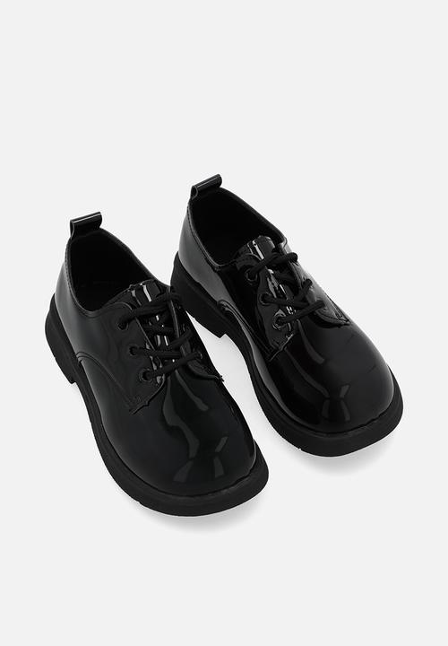 Pop Candy - Patent lace up shoes-black