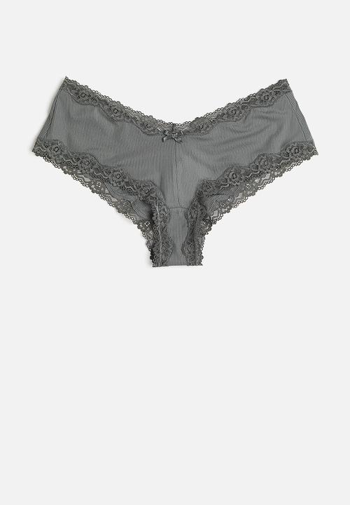 H&M - 3 pack hipster briefs - grey-green & light turquoise