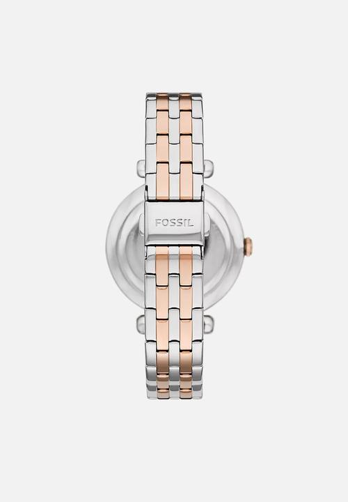 Fossil - Tillie watch - silver & rose gold