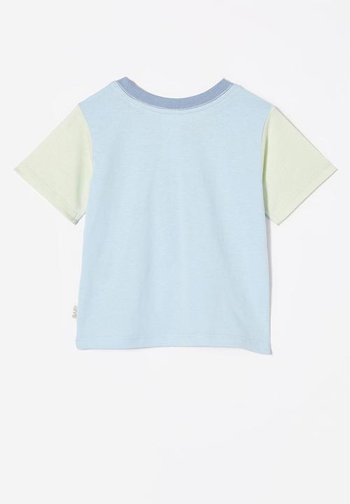 Cotton On - Jamie short sleeve tee - frosty blue/best pals
