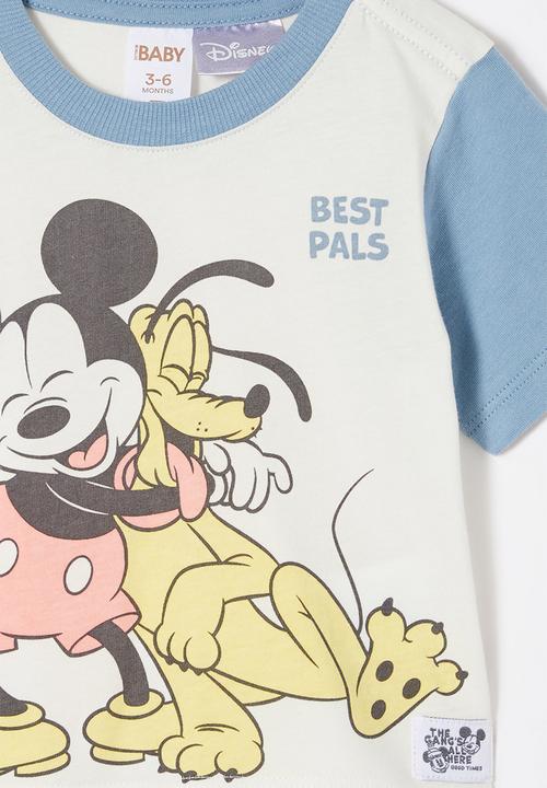 Cotton On - Jamie short sleeve tee-license - lcn dis vanilla/mickey and pluto pals