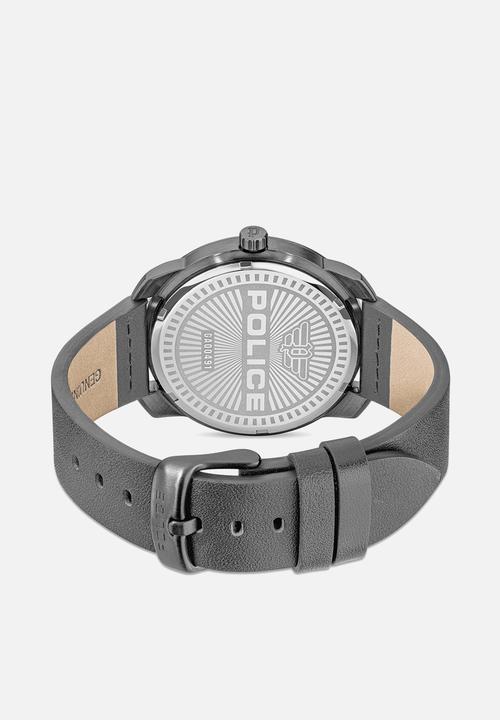 Police - Ip dial strap watch - black