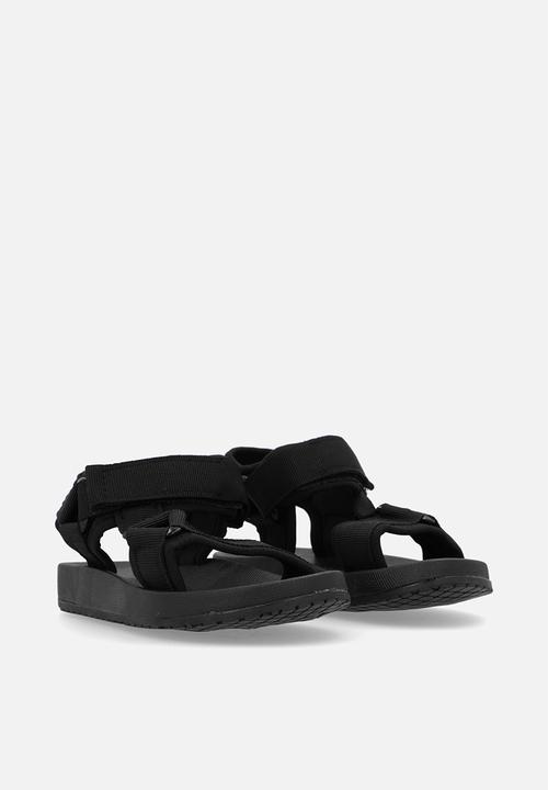 Pop Candy - Platform velcro strap sandal-black