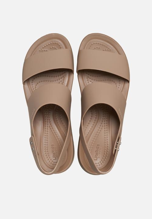 Crocs - Brooklyn low wedge - latte/mushroom