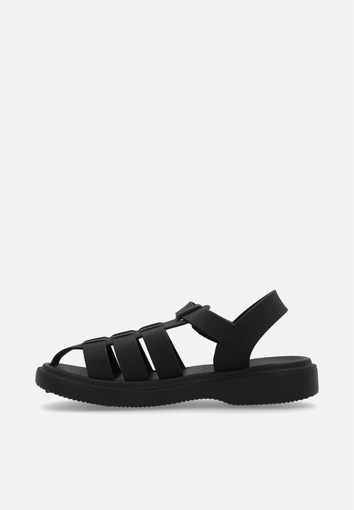 Pop Candy - Caged sandals-black