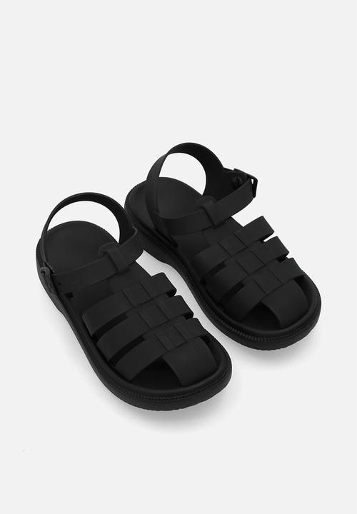 Pop Candy - Caged sandals-black