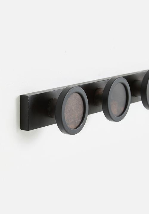 Umbra - Hub rail 4 hook - black & walnut
