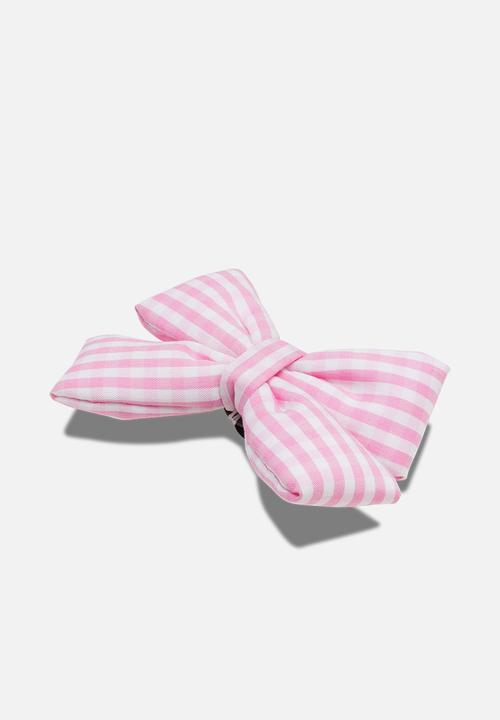 Crocs - Checherboard bow - loose - pink & white 