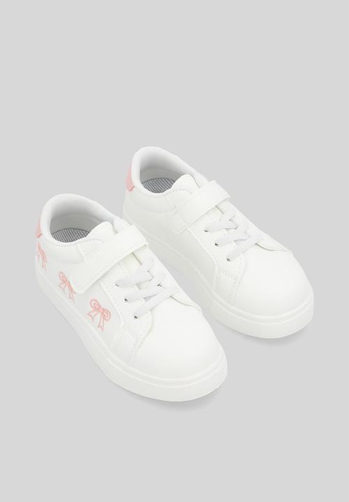 Pop Candy - Bow print sneakers - pink & white