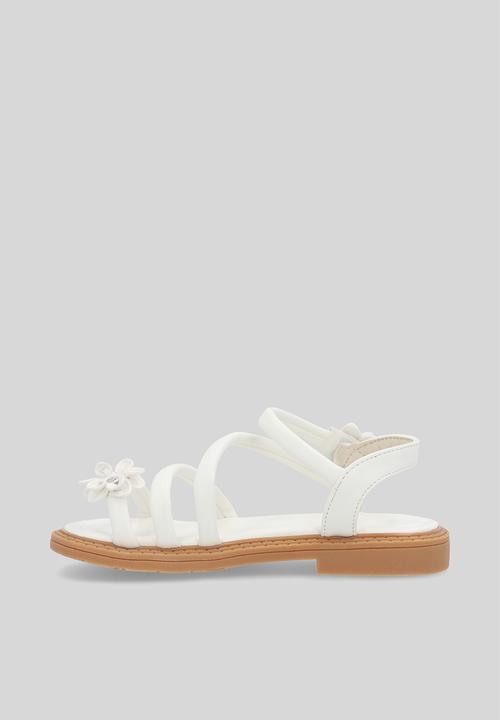 Pop Candy - Floral strappy sandal - white