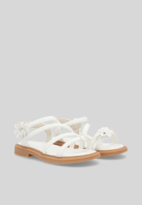 Pop Candy - Floral strappy sandal - white