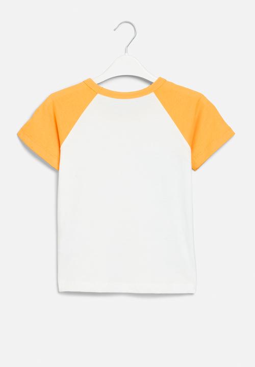 Pop Candy - Reglan tee-yellow & white
