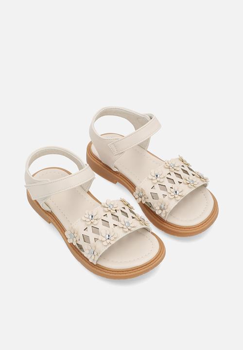 Pop Candy - Floral sandals - beige