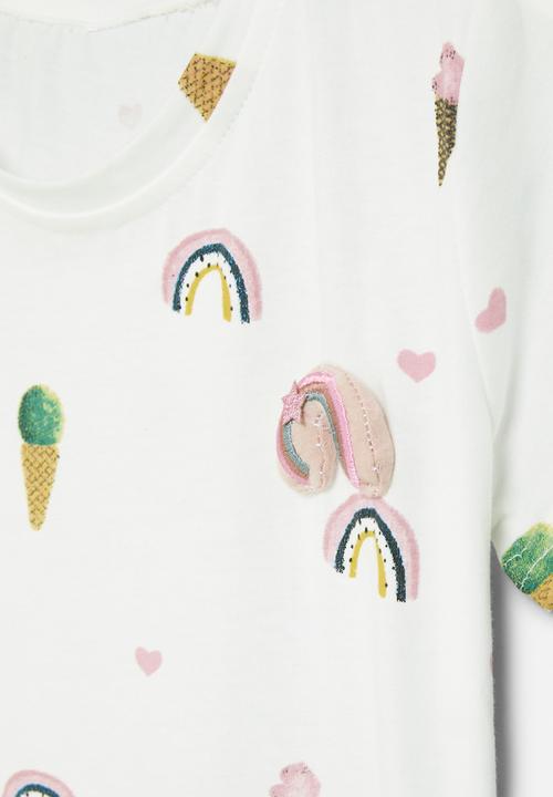 Pop Candy - Printed tee - white