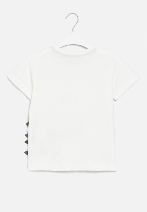 Pop Candy - Printed dino tee - white