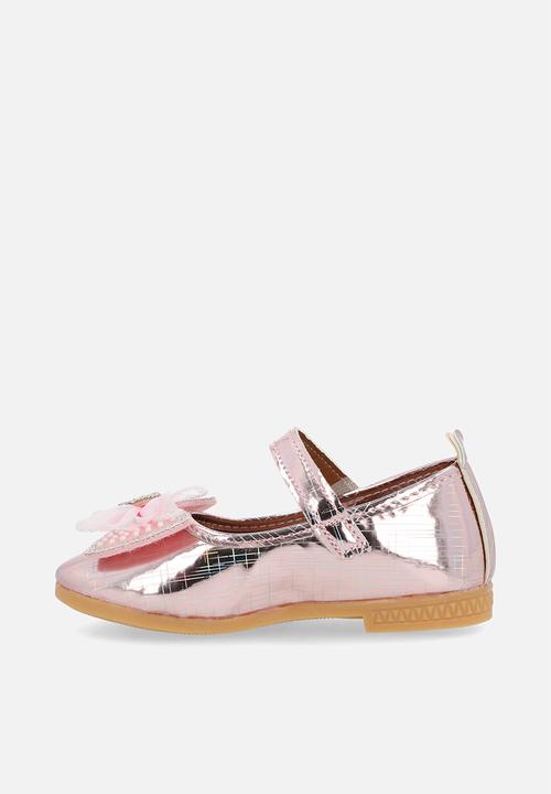 Pop Candy - Metallic bowknot pumps - pink