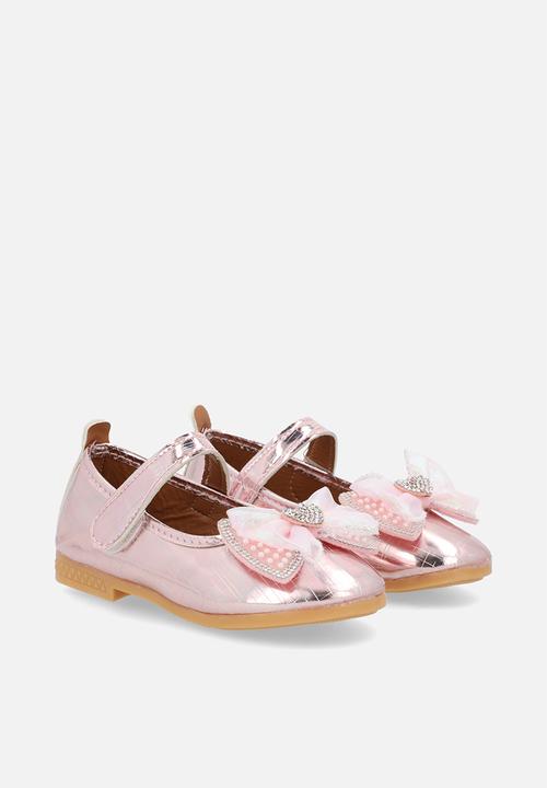 Pop Candy - Metallic bowknot pumps - pink