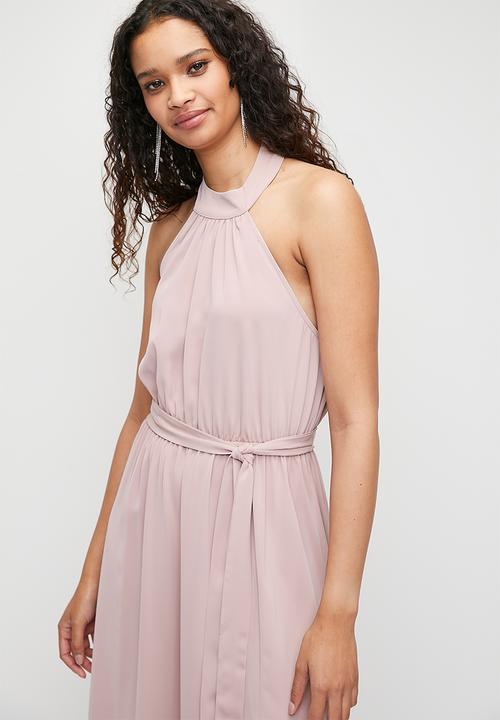 MILLA - Soft waisted halter maxi dress - violet