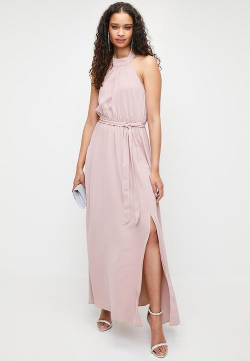 MILLA - Soft waisted halter maxi dress - violet