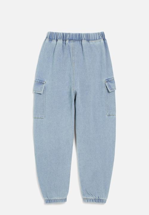 Pop Candy - Utility denim jogger-light blue