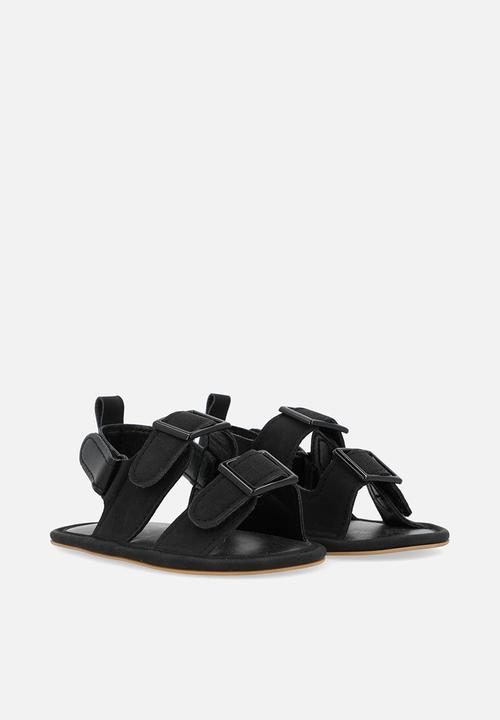 Pop Candy - Twin buckle sandals - black