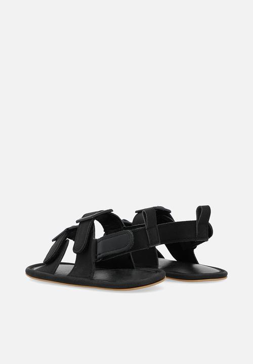 Pop Candy - Twin buckle sandals - black