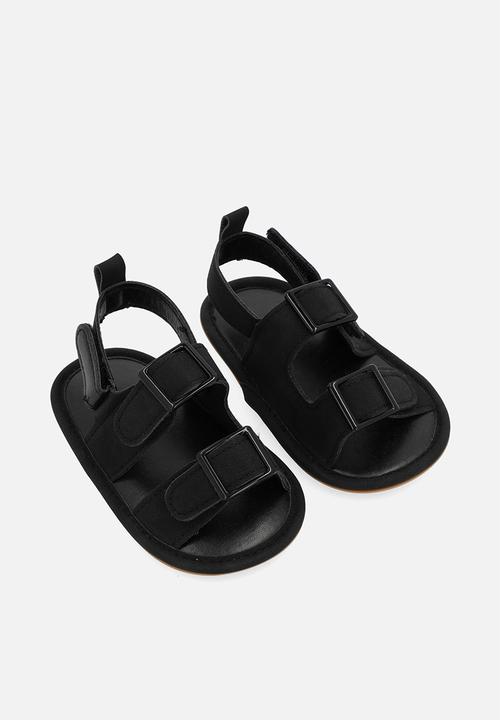 Pop Candy - Twin buckle sandals - black