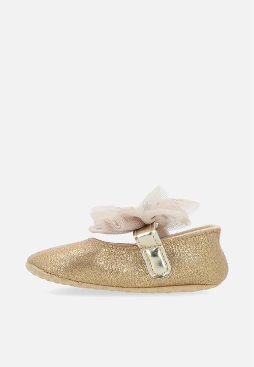Pop Candy - Mettalic bow pumps - gold