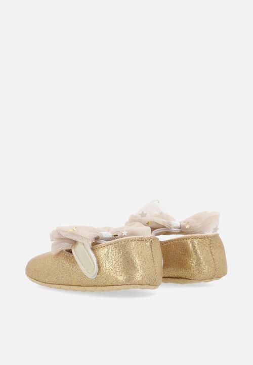Pop Candy - Mettalic bow pumps - gold