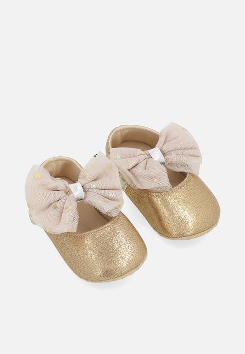 Pop Candy - Mettalic bow pumps - gold