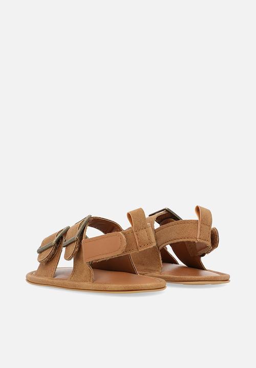 Pop Candy - Twin buckle sandals- tan