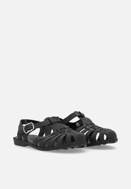 Pop Candy - Closed toe jelly sandals-black