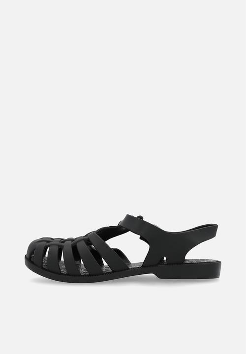 Pop Candy - Closed toe jelly sandals-black