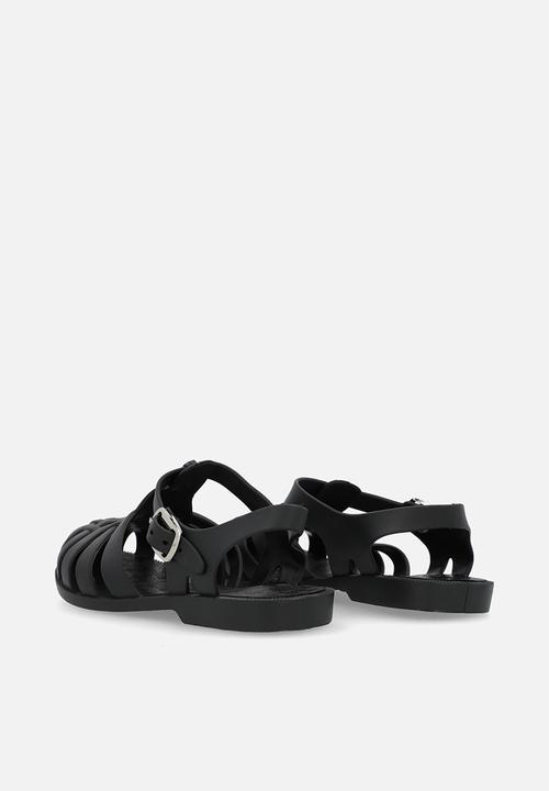 Pop Candy - Closed toe jelly sandals-black